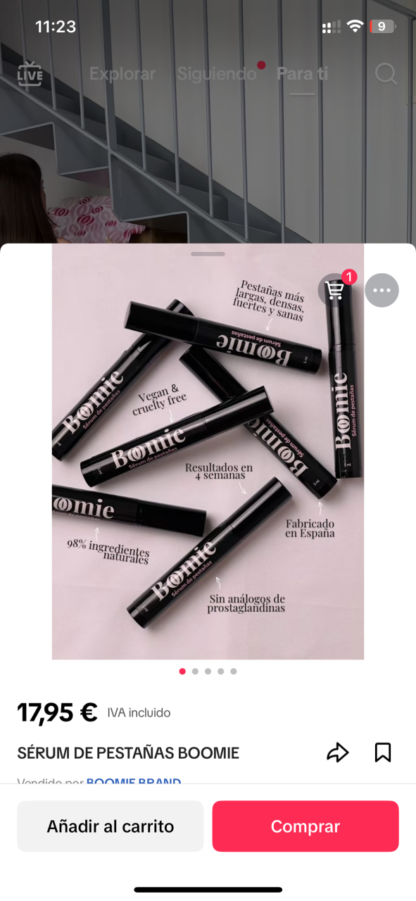 tiktok shop página producto